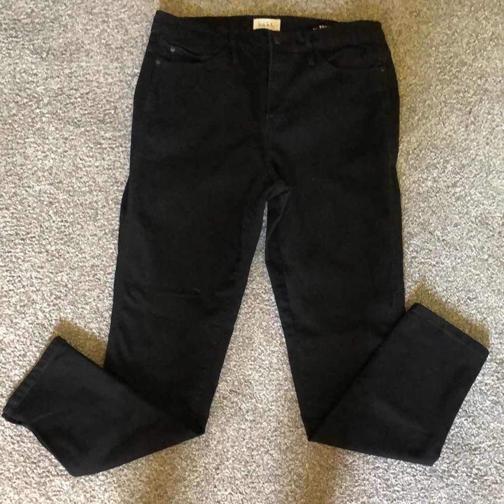 Nicole Miller Soho High Rise Skinny Black Jeans